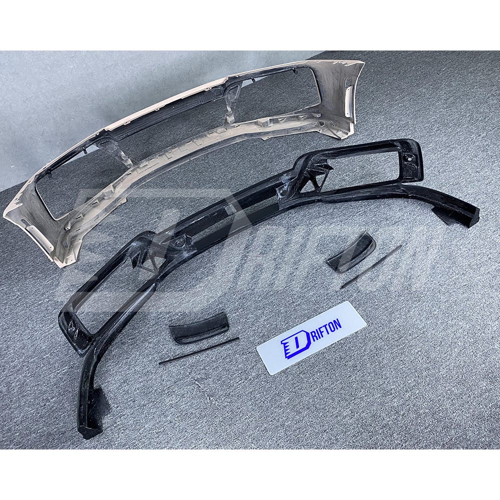 TechArt Style Dry Carbon Fiber With Portion Primer Front Bumper For Porsche 911 992 Turbo S Carrera 2019-2023
