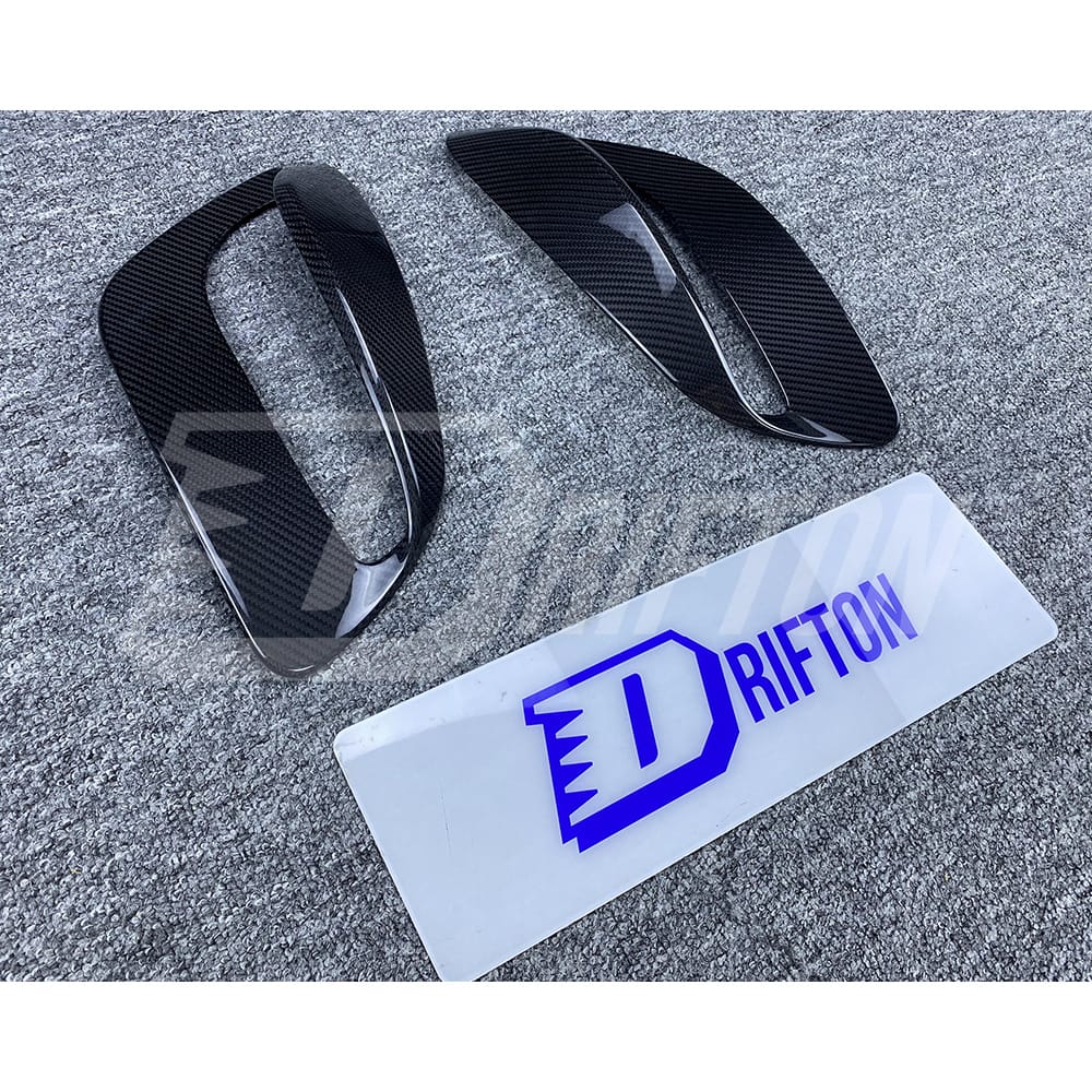 Techart Style Dry Carbon Fiber Side Vent Air Inlet Trims For Porsche 911 992 Turbo S 2019-2023