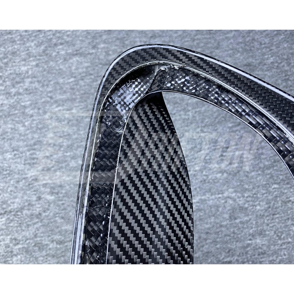 Techart Style Dry Carbon Fiber Side Vent Air Inlet Trims For Porsche 911 992 Turbo S 2019-2023
