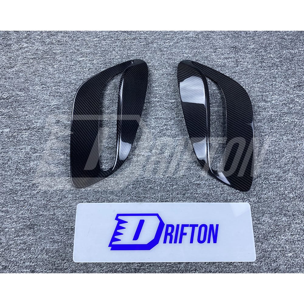 Techart Style Dry Carbon Fiber Side Vent Air Inlet Trims For Porsche 911 992 Turbo S 2019-2023