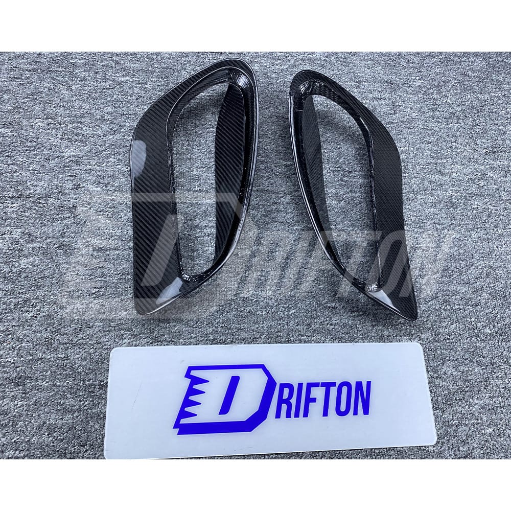 Techart Style Dry Carbon Fiber Side Vent Air Inlet Trims For Porsche 911 992 Turbo S 2019-2023