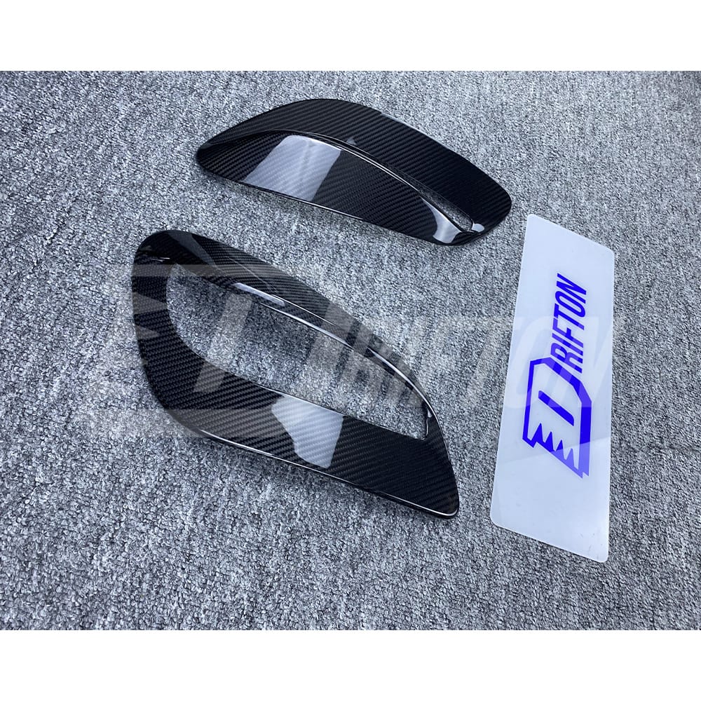 Techart Style Dry Carbon Fiber Side Vent Air Inlet Trims For Porsche 911 992 Turbo S 2019-2023