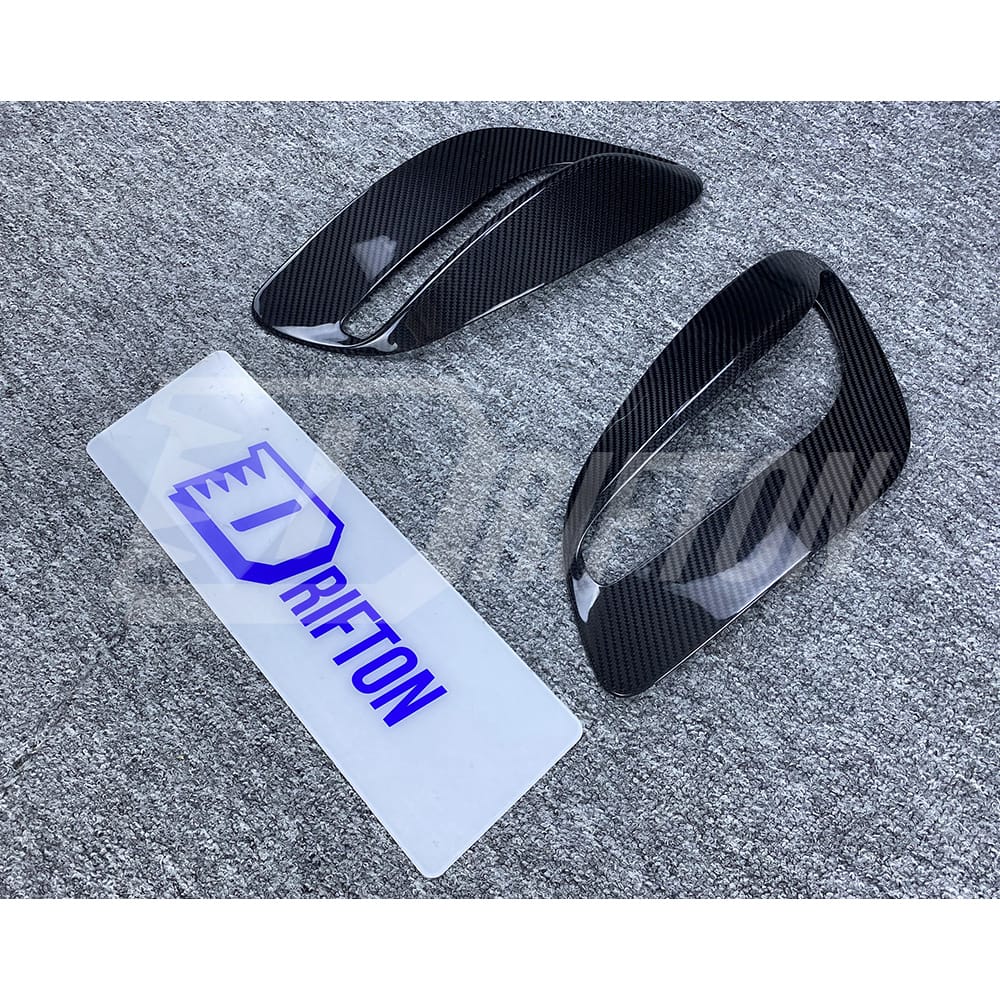 Techart Style Dry Carbon Fiber Side Vent Air Inlet Trims For Porsche 911 992 Turbo S 2019-2023