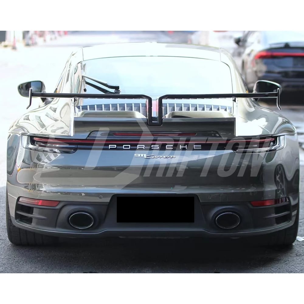 Techart Style Dry Carbon Fiber With Portion Primer Rear Spoiler For Porsche 911 992 Carrera S 2019-2023