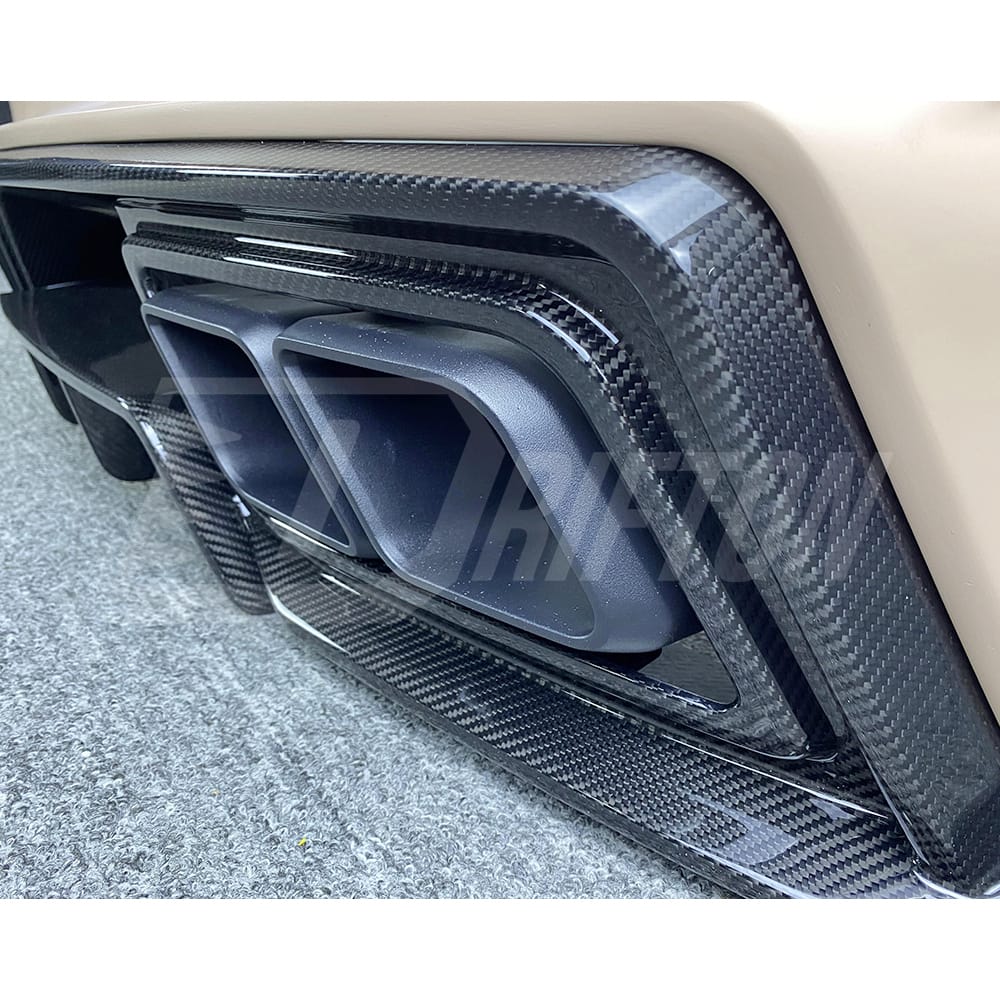 TopCar Style Dry Carbon Fiber With Portion Primer Rear Bumper For Porsche 911 992 Carrera S 2019-2023