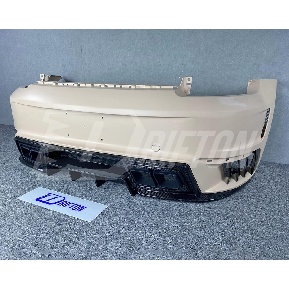 TopCar Style Dry Carbon Fiber With Portion Primer Rear Bumper For Porsche 911 992 Carrera S 2019-2023