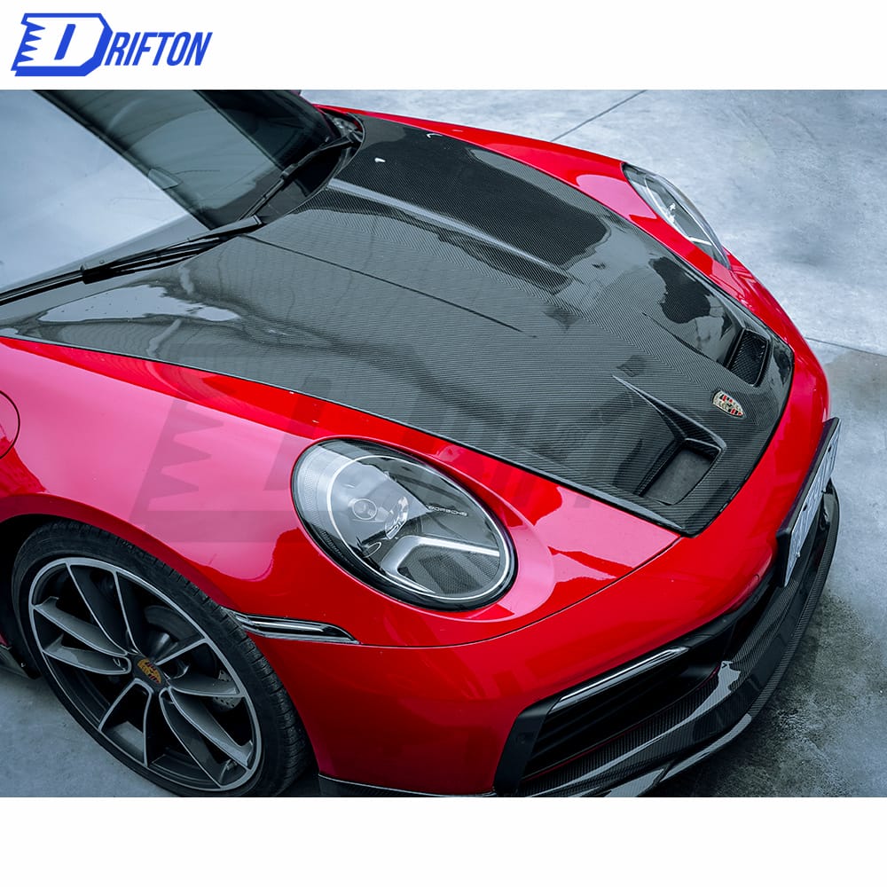 Z007 Style Dry Carbon Fiber Front Lip For Porsche 911 992 Carrera S 2019-2023