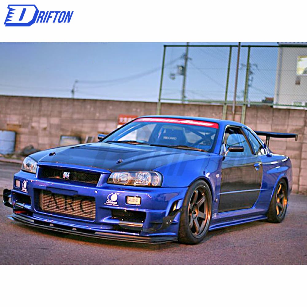 Auto Select Style Carbon Fiber Gt Wing For Nissan R34 GTT GTR 1998-2002