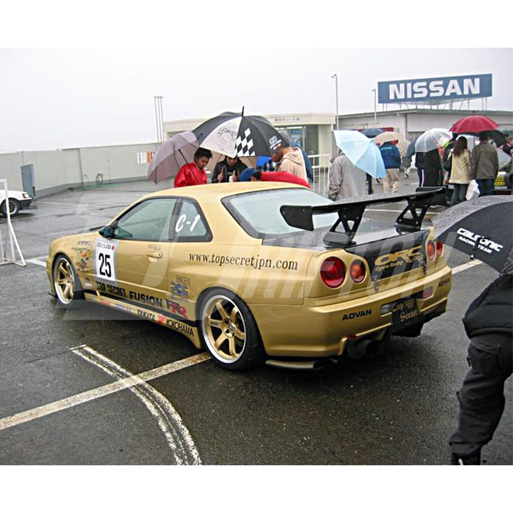 Top Secret Style Carbon Fiber Gt Wing For Nissan R34 GTT GTR 1998-2002