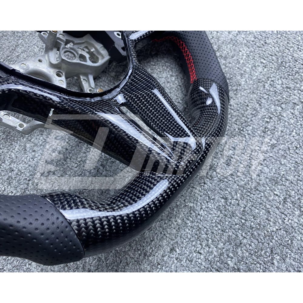 Customize Style Carbon Fiber Steering Wheel (Alcantara) With Center Trim And Shift Paddle For Nissan R35 GTR 2017-2019