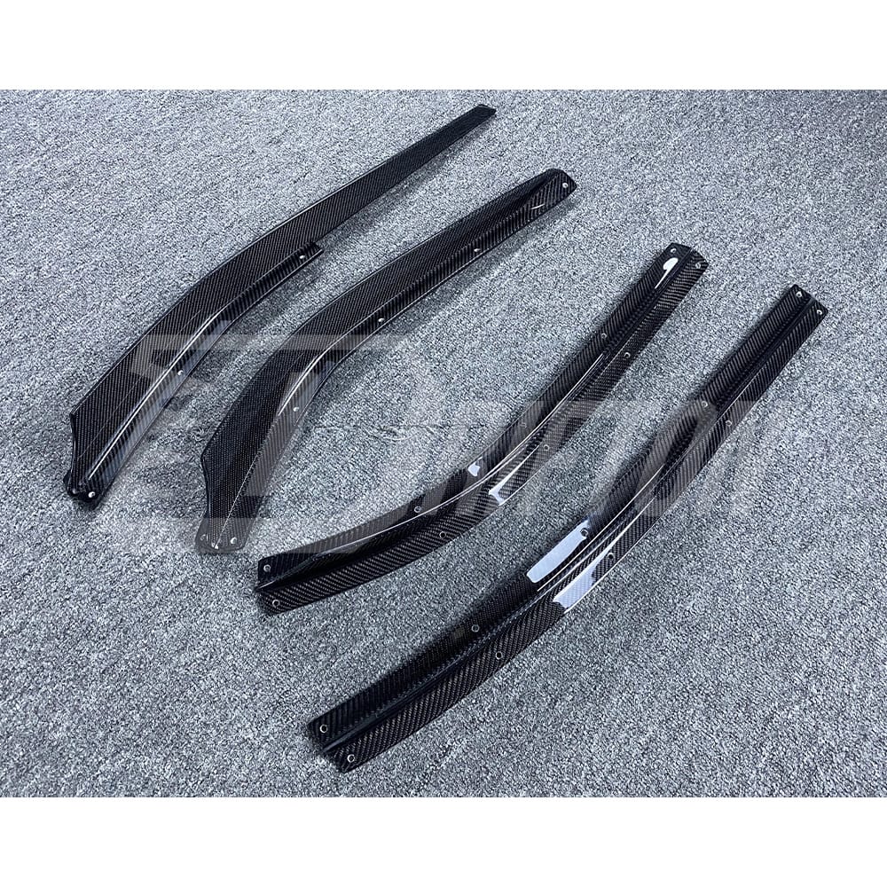 Top Secret Style Partial Carbon Fiber Rear Bumper With Diffuser Fins For Nissan R35 GTR 2017-2019