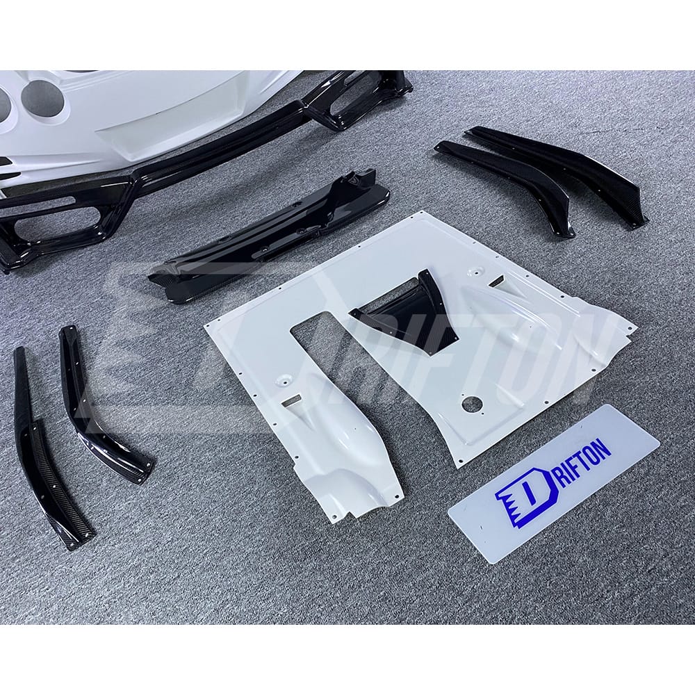 Top Secret Style Partial Carbon Fiber Rear Bumper With Diffuser Fins For Nissan R35 GTR 2017-2019