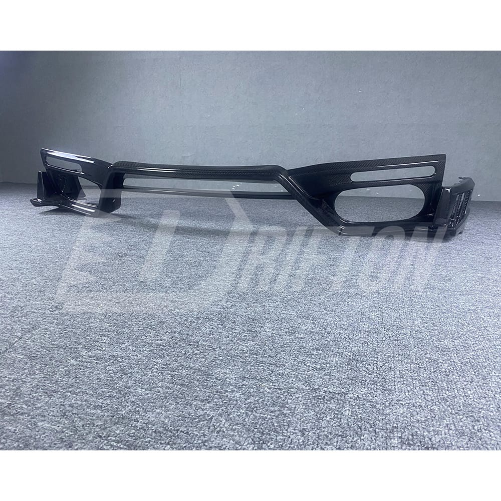 Top Secret Style Partial Carbon Fiber Rear Bumper With Diffuser Fins For Nissan R35 GTR 2017-2019