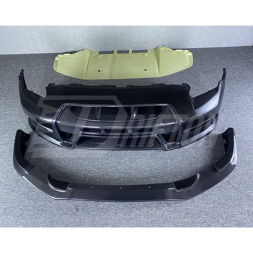 Varis MY13 Style Half Carbon Fiber Front Bumper For Nissan R35 GTR 2008-2016