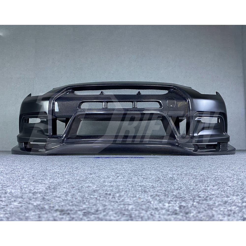Varis MY13 Style Half Carbon Fiber Front Bumper For Nissan R35 GTR 2008-2016