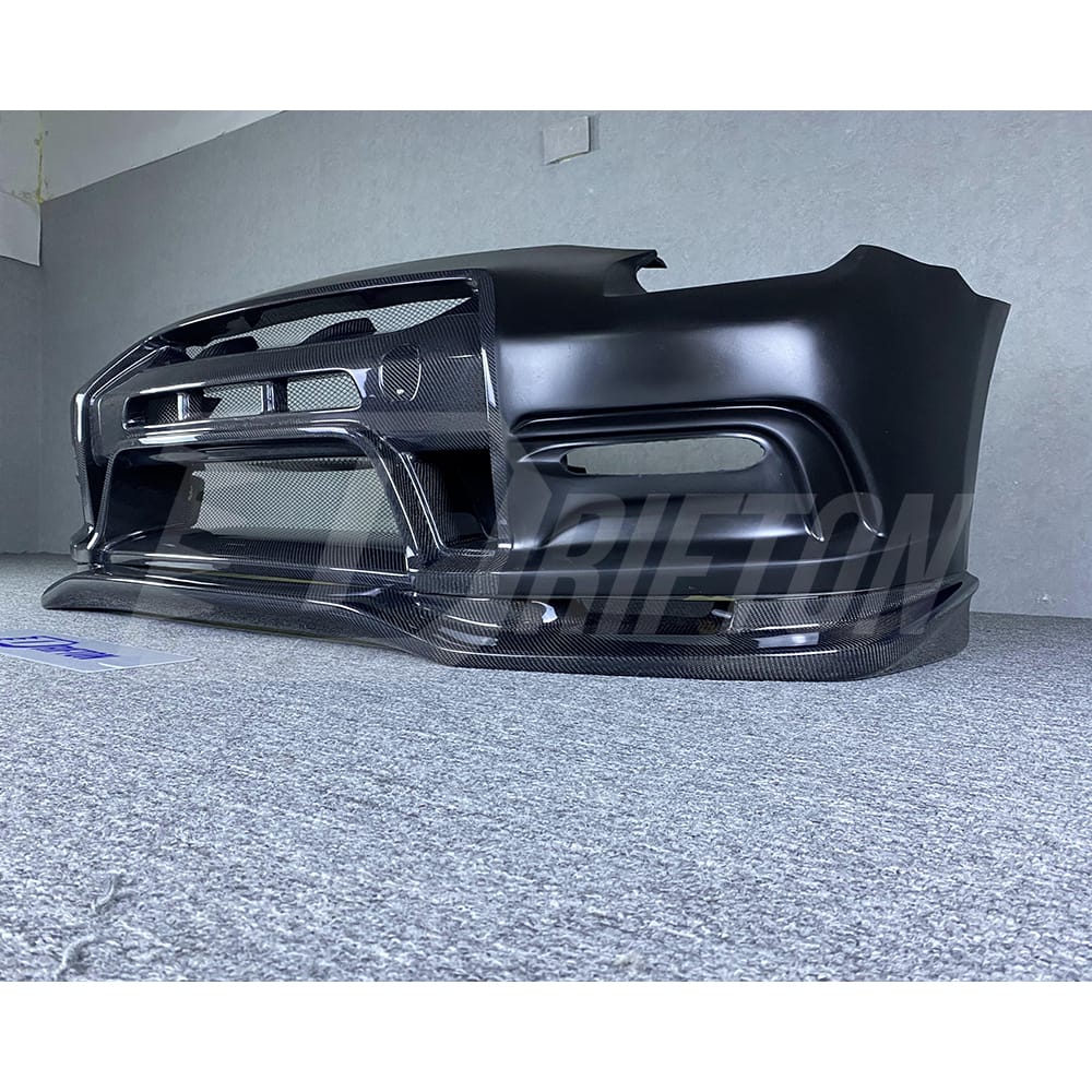 Varis MY13 Style Half Carbon Fiber Front Bumper For Nissan R35 GTR 2008-2016