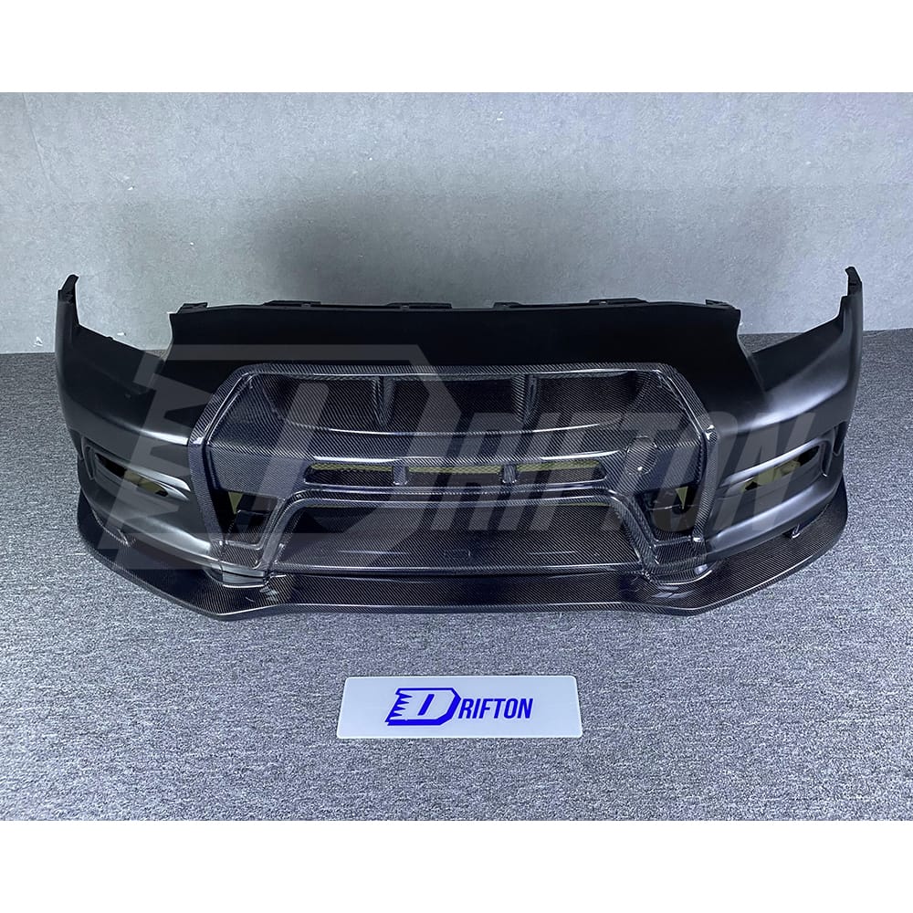 Varis MY13 Style Half Carbon Fiber Front Bumper For Nissan R35 GTR 2008-2016
