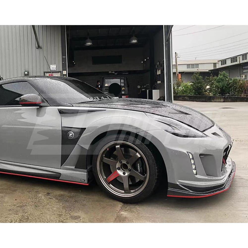 Varis Style Half Carbon Fiber Side Skirt With Underboard For NIissan 370Z Z34 2008-2019