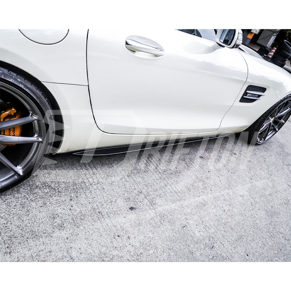 Paktechz V2 Style Carbon Fiber Front Lip For Mercedes-Benz AMG GT GTS 2015-2016