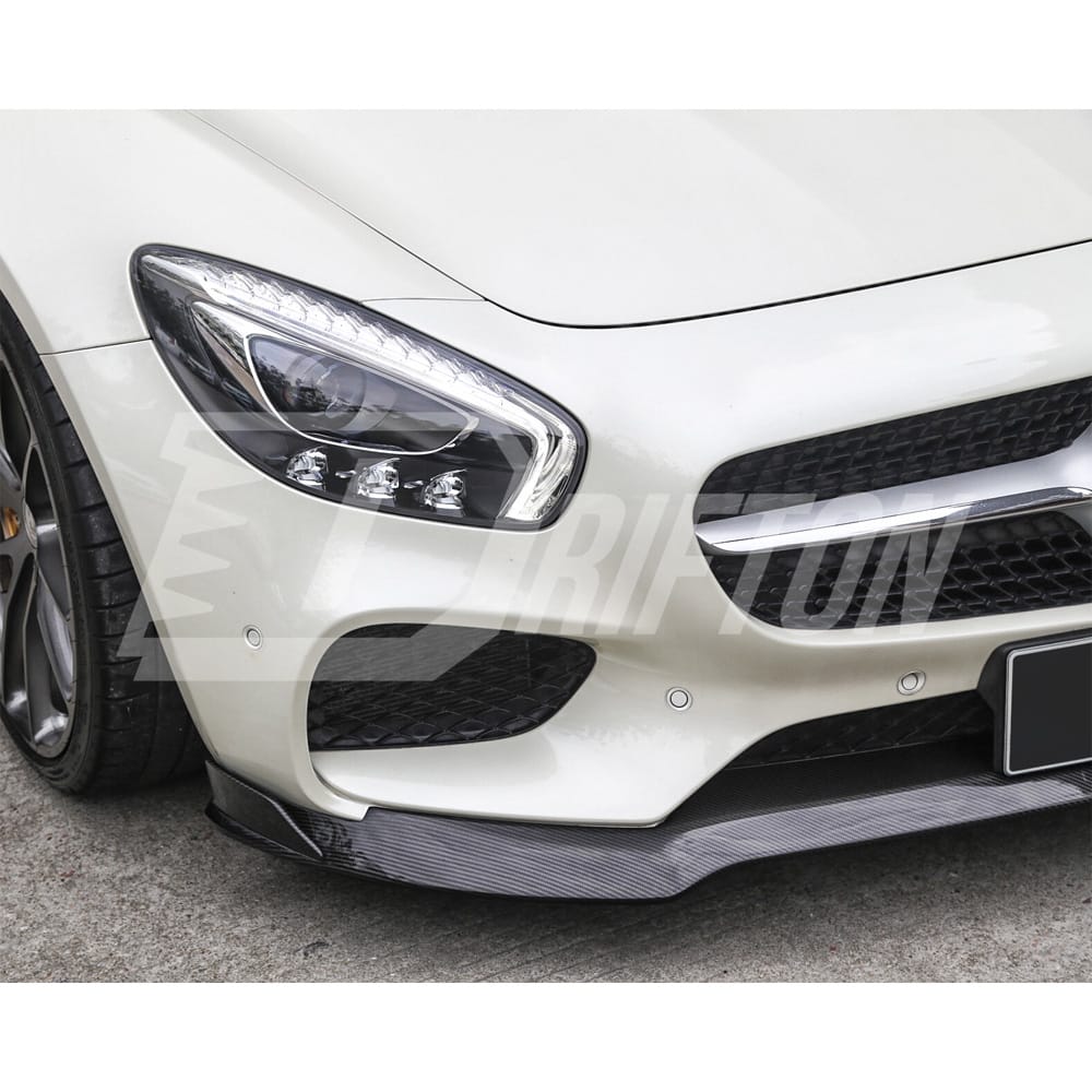Paktechz V2 Style Carbon Fiber Front Lip For Mercedes-Benz AMG GT GTS 2015-2016