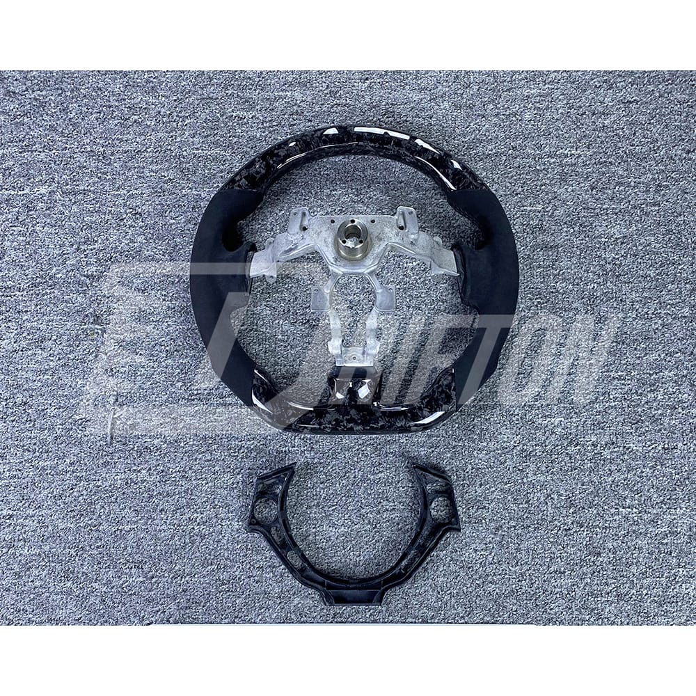 Customzie Forged Carbon Fiber Alcantara Steering Wheel With Center Trim Cover For Nissan R35 GTR 2008-2016