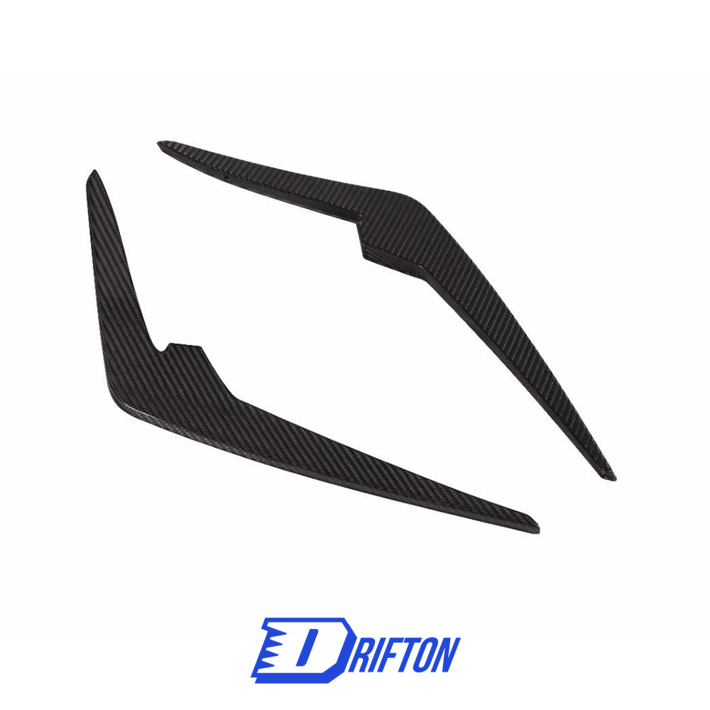 PT Style Dry Carbon Fiber Front Canards For Audi RS6 C8 RS7 2019-2022