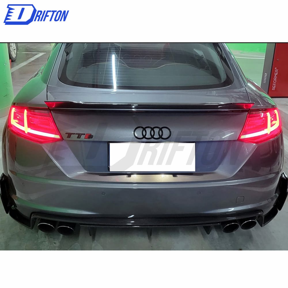 Performence Style Dry Carbon Fiber Rear Diffuser For Audi TT TTS TTRS 2015-2022
