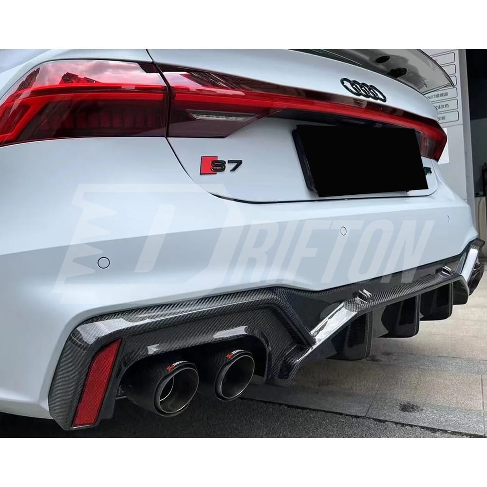 ABT Style Carbon Fiber Rear Diffuser For Audi A7 S7 C8 2019-2024