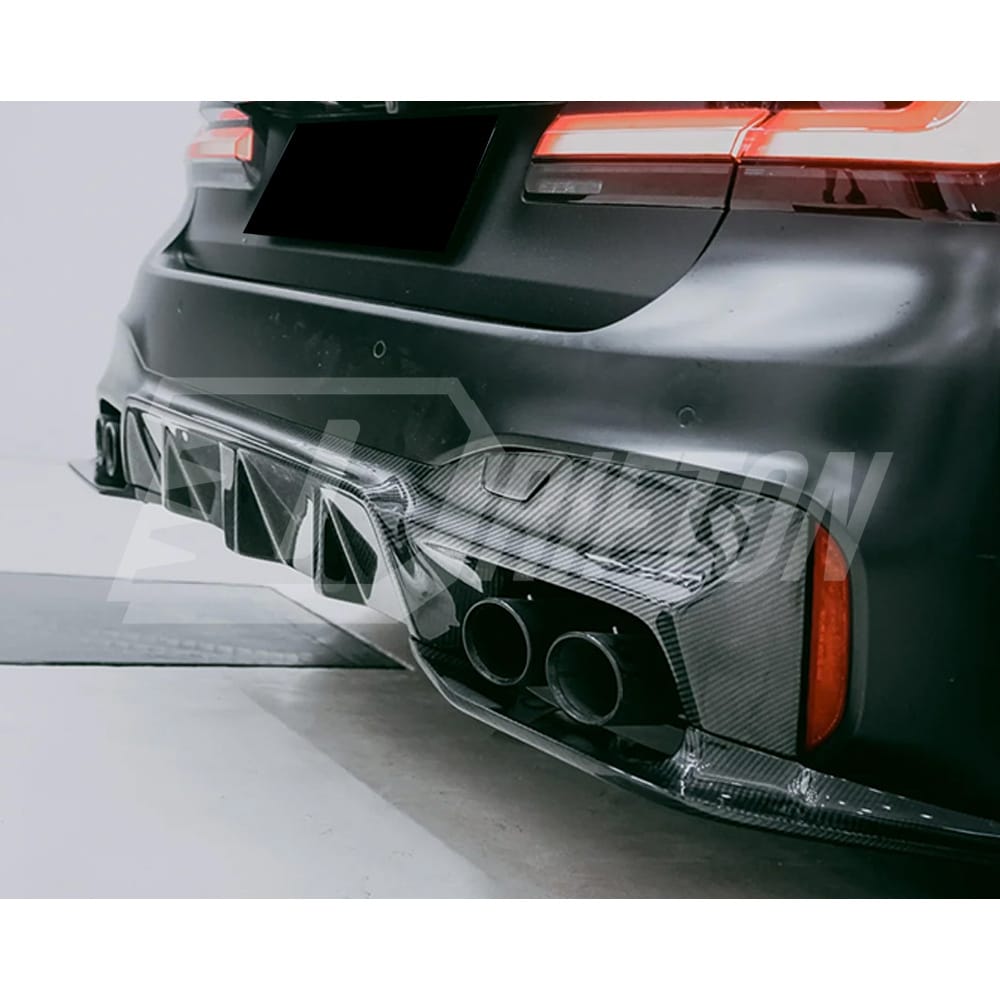 3D Style Dry Carbon Fiber Rear Diffuser For BMW 5 Series F90 M5 2017-2023