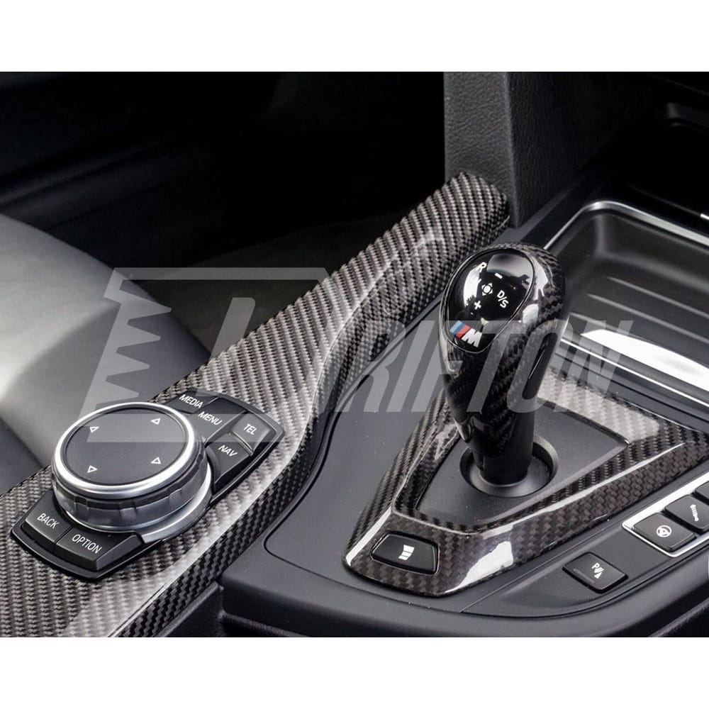 Carbon Fiber Interior Gear Knob Cover Replacement For BMW 5 Series F10 M5 2010-2016