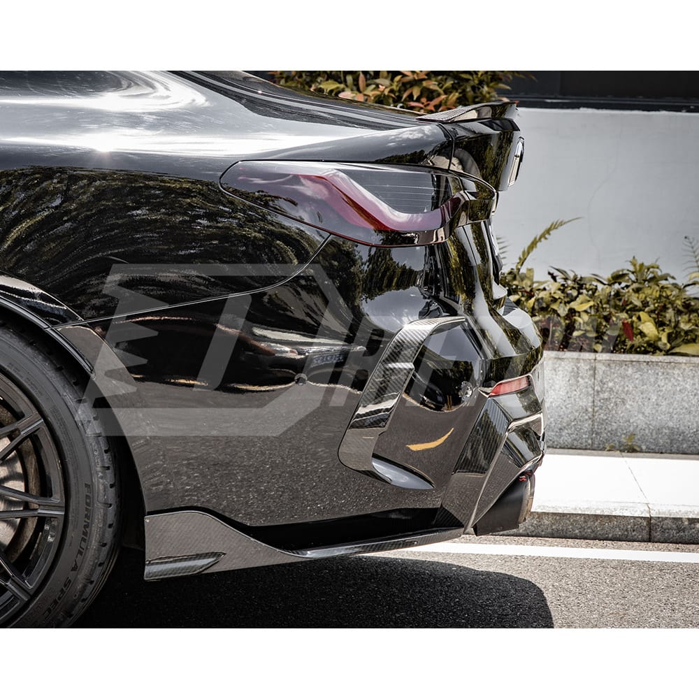 Dry Carbon Fiber Rear Bumper Canards For BMW 4 Seires G22 G23 2021-2024