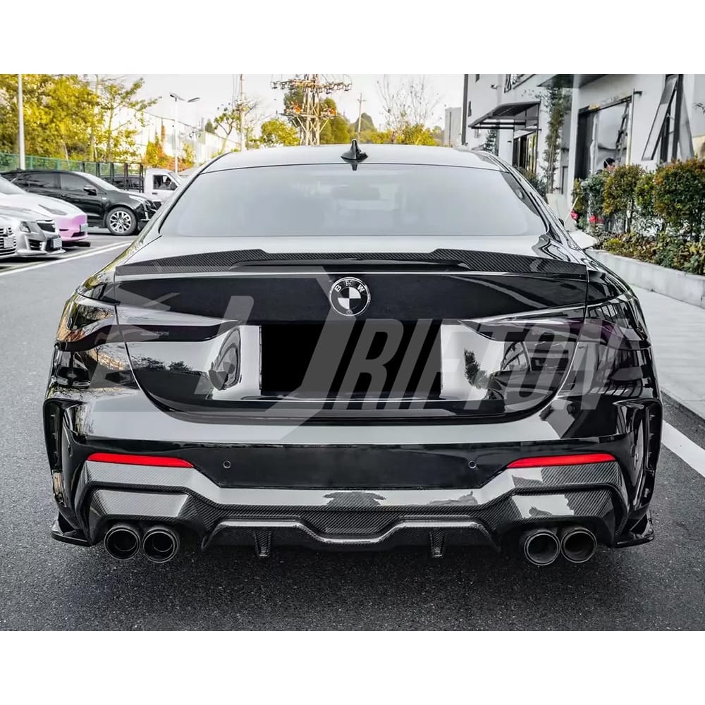 M4 Style Dry Carbon Fiber Rear Trunk Spoiler For BMW 4 Seires G22 G82 2021-2024