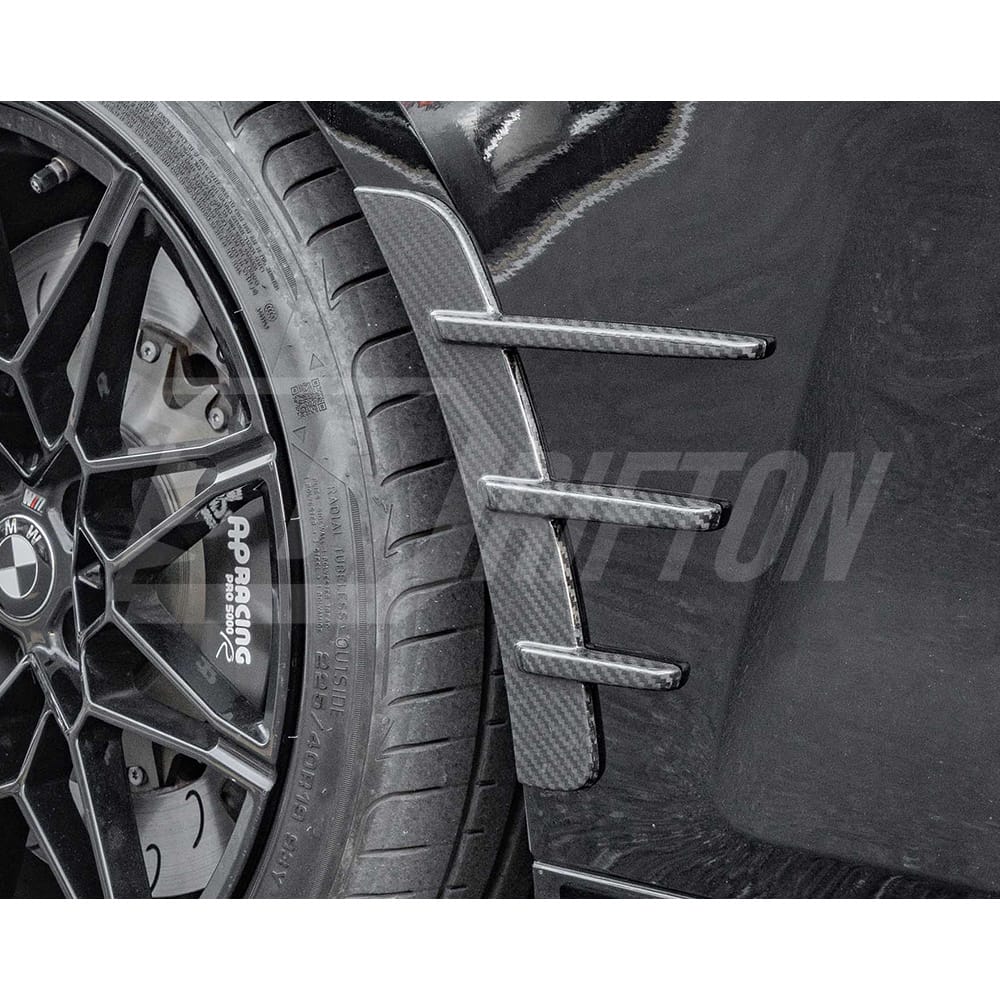 SQ Style Dry Carbon Fiber Front Fender Trim For BMW 4 Seires G22 G23 2021-2024
