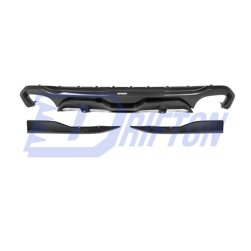 SQ Style Dry Carbon Fiber Rear Diffuser (For Mono Tips) For BMW 4 Seires G26 2021-2024