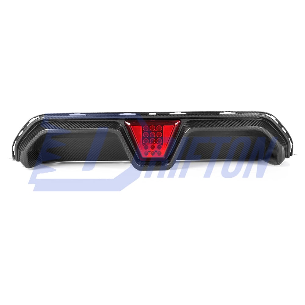 CS Style Dry Carbon Fiber Rear Diffuser With LED Brake Light For BMW 5 Series F90 M5 2017-2023