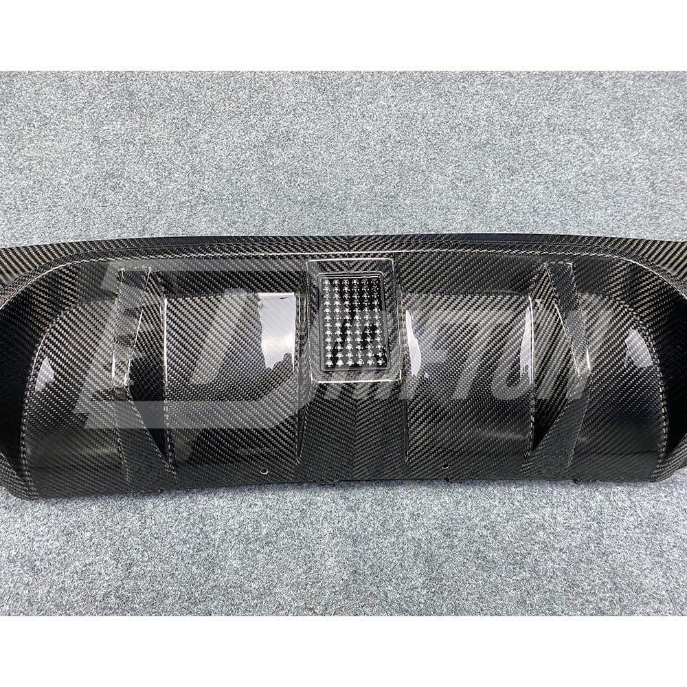 Carbon Fiber Rear Diffuser With LED Light For BMW 5 Series F90 M5 2017-2023