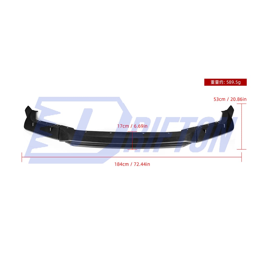 MT Style Dry Carbon Fiber Front Lip For BMW 5 Series F90 M5 2017-2019