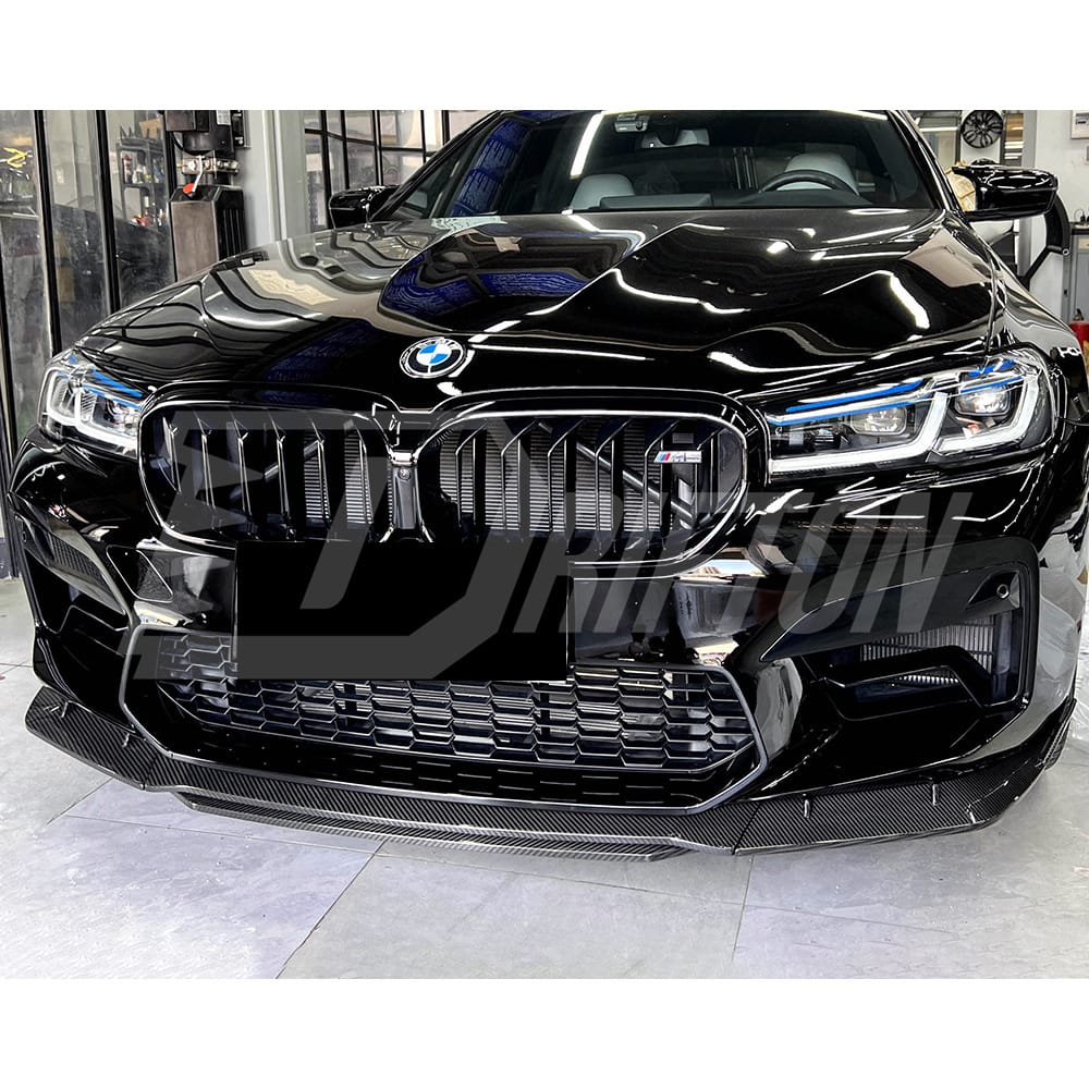 MT Style Dry Carbon Fiber Front Lip For BMW 5 Series F90 M5 LCI 2020-2023