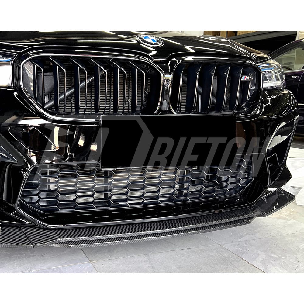MT Style Dry Carbon Fiber Front Lip For BMW 5 Series F90 M5 LCI 2020-2023