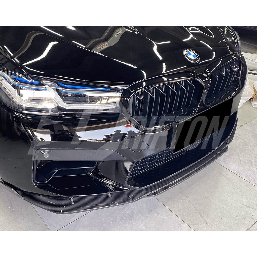 MT Style Dry Carbon Fiber Front Lip For BMW 5 Series F90 M5 LCI 2020-2023