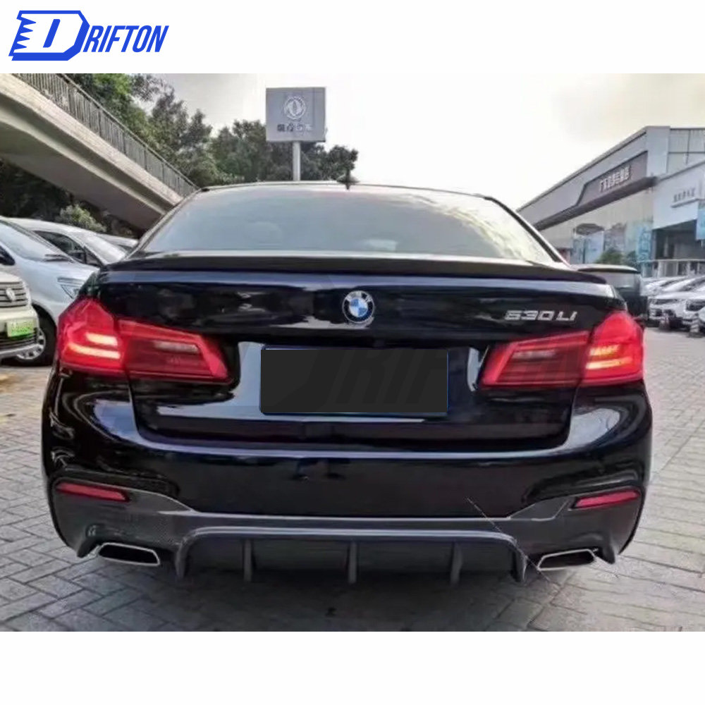 A Style Carbon Fiber Rear Diffuser For BMW 5 Series G30 G38 2017-2023
