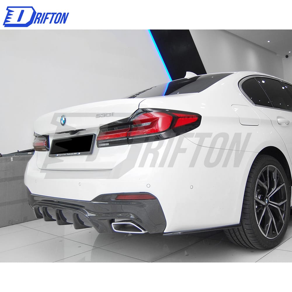 A Style Carbon Fiber Rear Diffuser For BMW 5 Series G30 G38 2017-2023