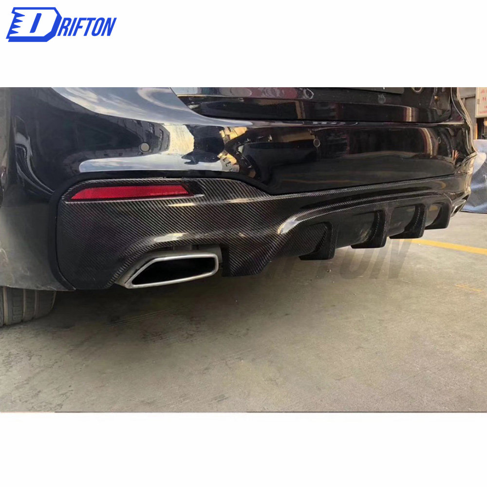A Style Carbon Fiber Rear Diffuser For BMW 5 Series G30 G38 2017-2023
