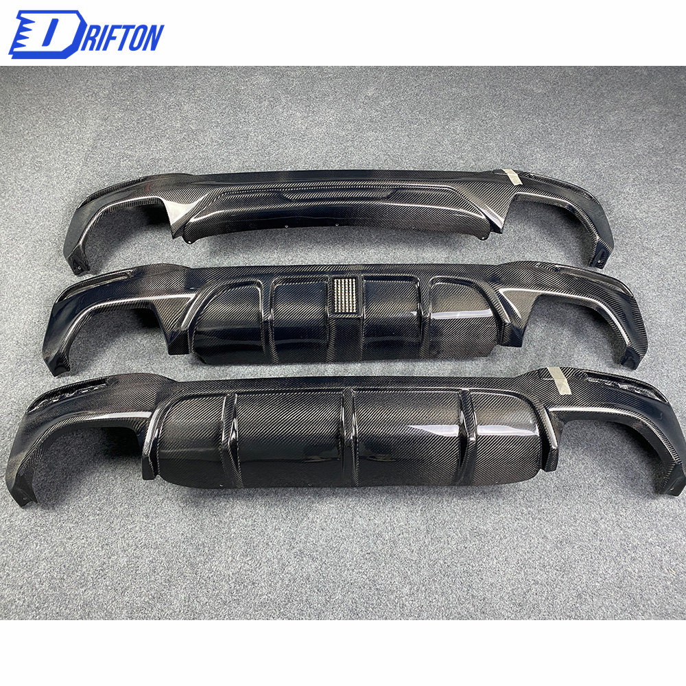 A Style Carbon Fiber Rear Diffuser For BMW 5 Series G30 G38 2017-2023