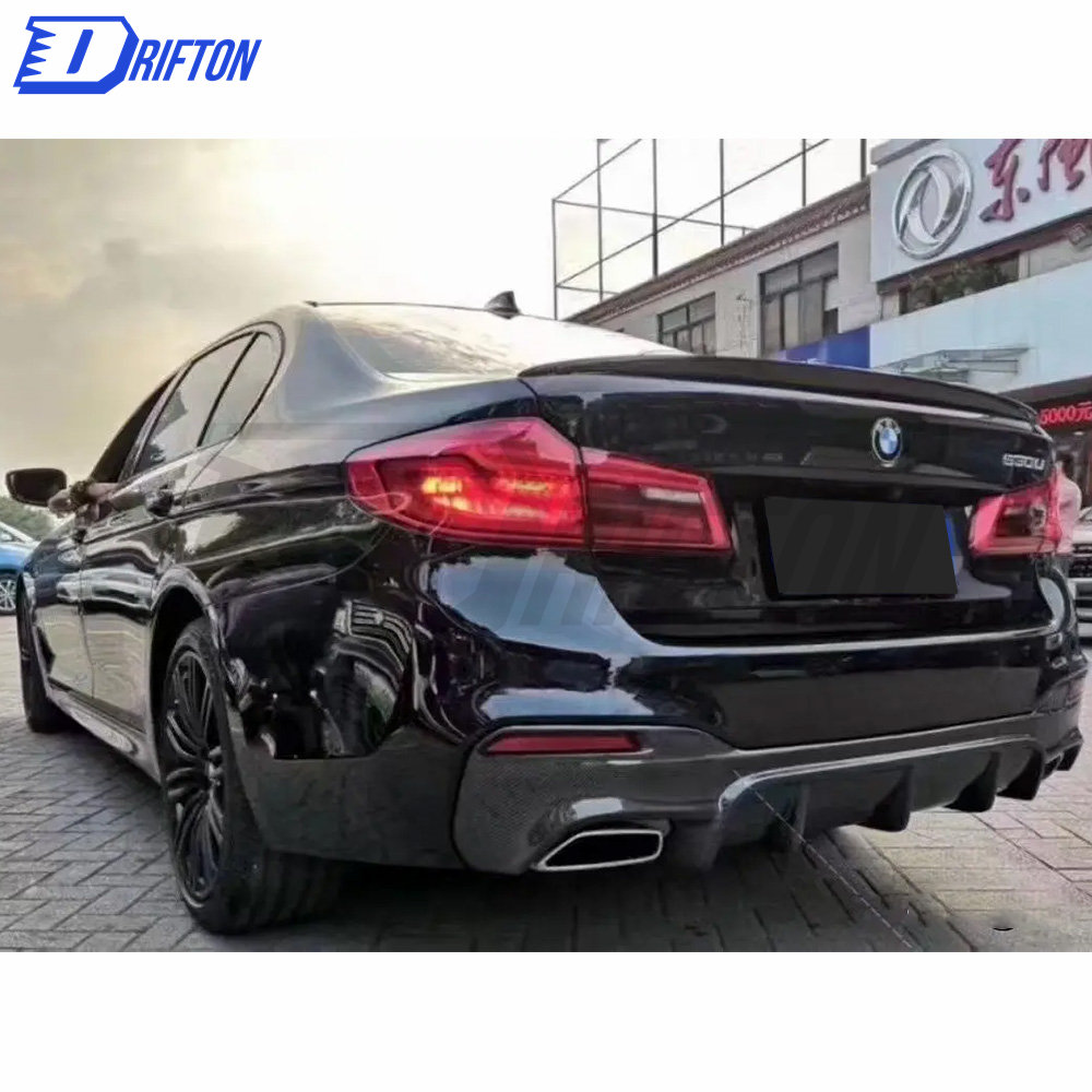 A Style Carbon Fiber Rear Diffuser For BMW 5 Series G30 G38 2017-2023