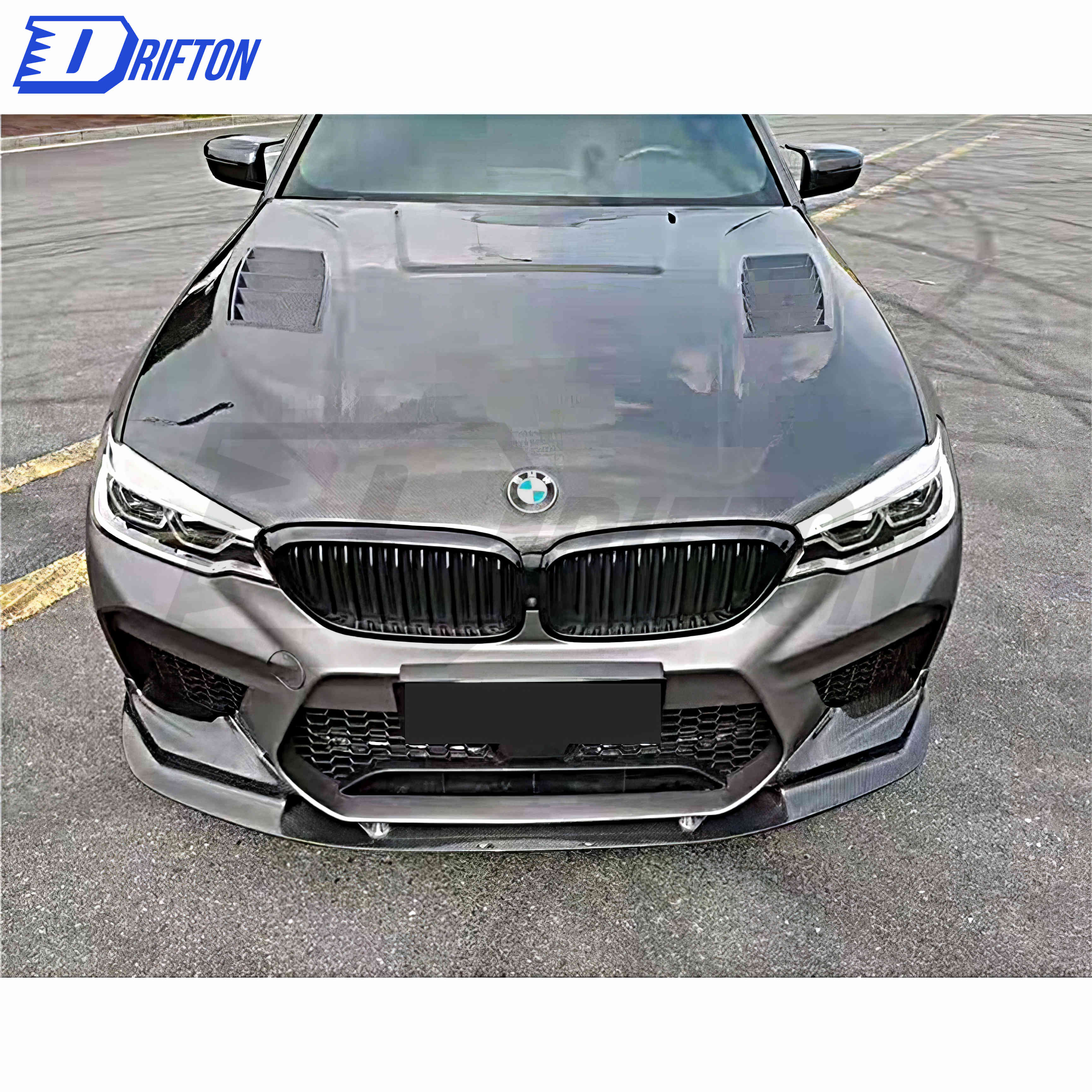 OKING Style Dry Carbon Fiber Hood For BMW 5 Series G30 G38 F90 M5 2017-2023