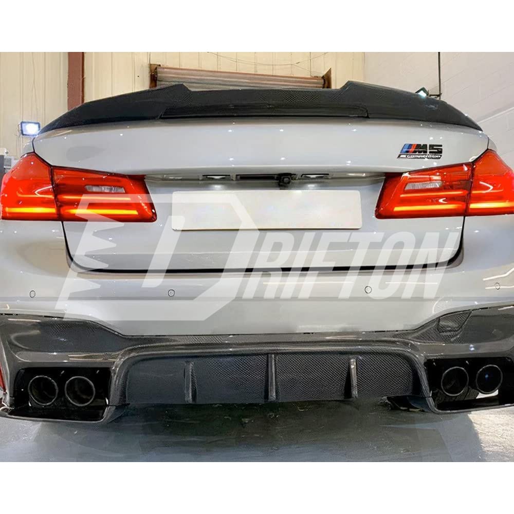 PSM Style Carbon Fiber Rear Trunk Spoiler For BMW 5 Series G30 G38 F90 M5 2017-2023
