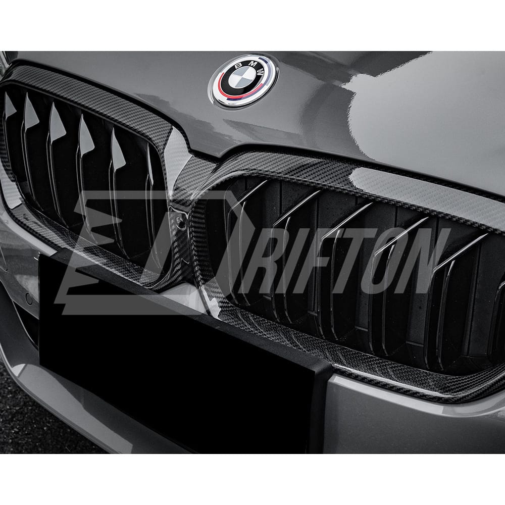 Dry Carbon Fiber Dual Slat Grille For BMW 5 Series G30 G38 LCI 2020-2023
