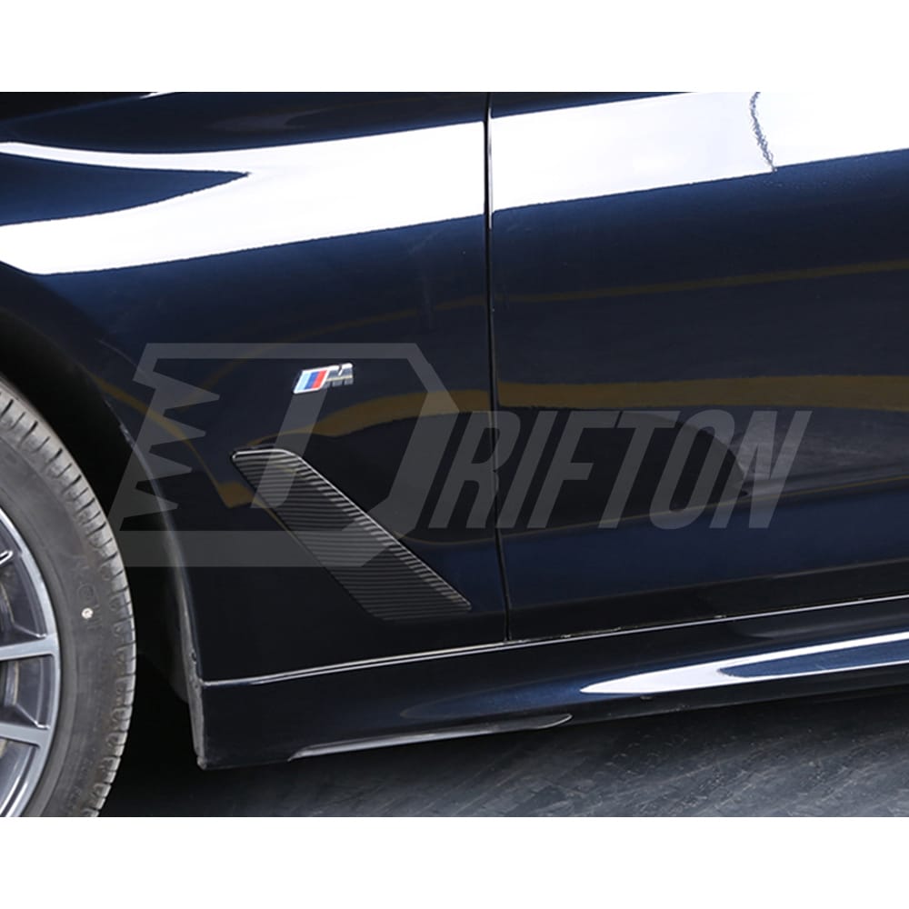 Dry Carbon Fiber Fender Vent Cover Trim For BMW 5 Series G30 G38 2017-2023