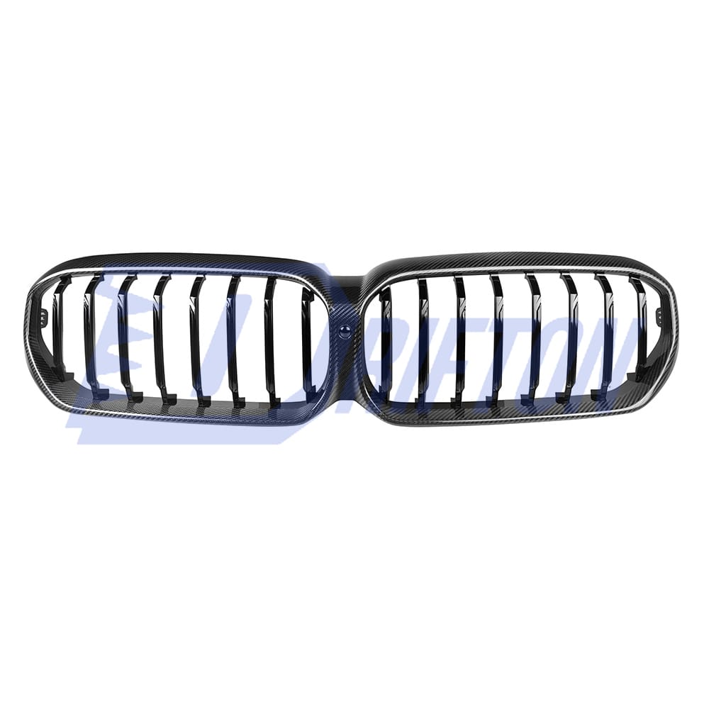 Dry Carbon Fiber Single Slat Grille For BMW 5 Series G30 G38 LCI 2020-2023